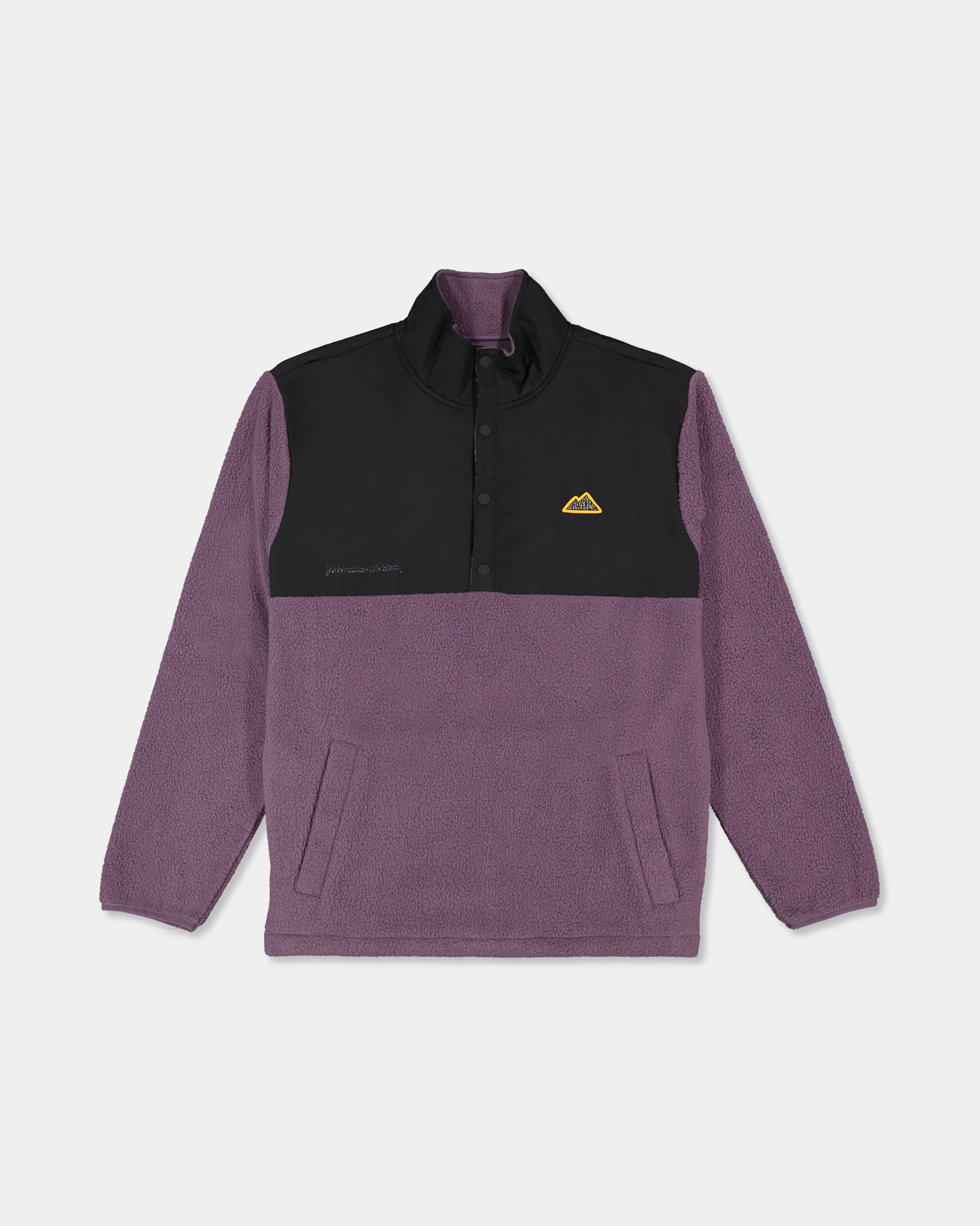 Mens Boundary Mock Snap Fleece Jumper