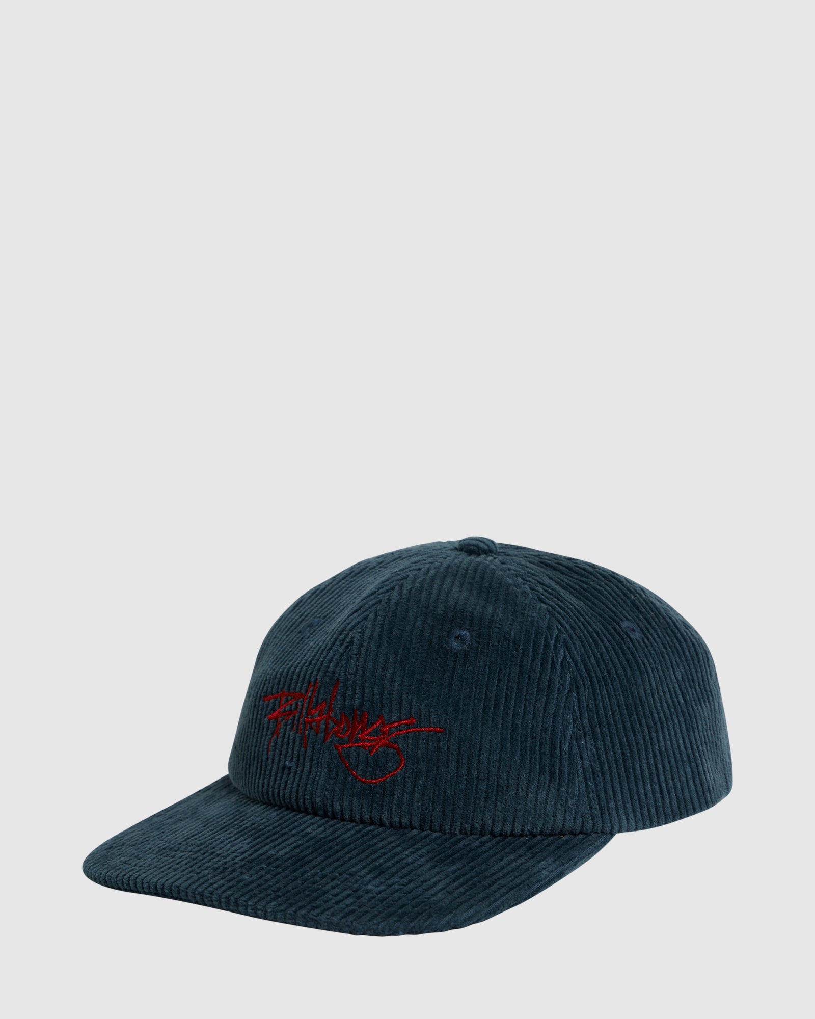 Mens Script Corduroy Snapback Cap