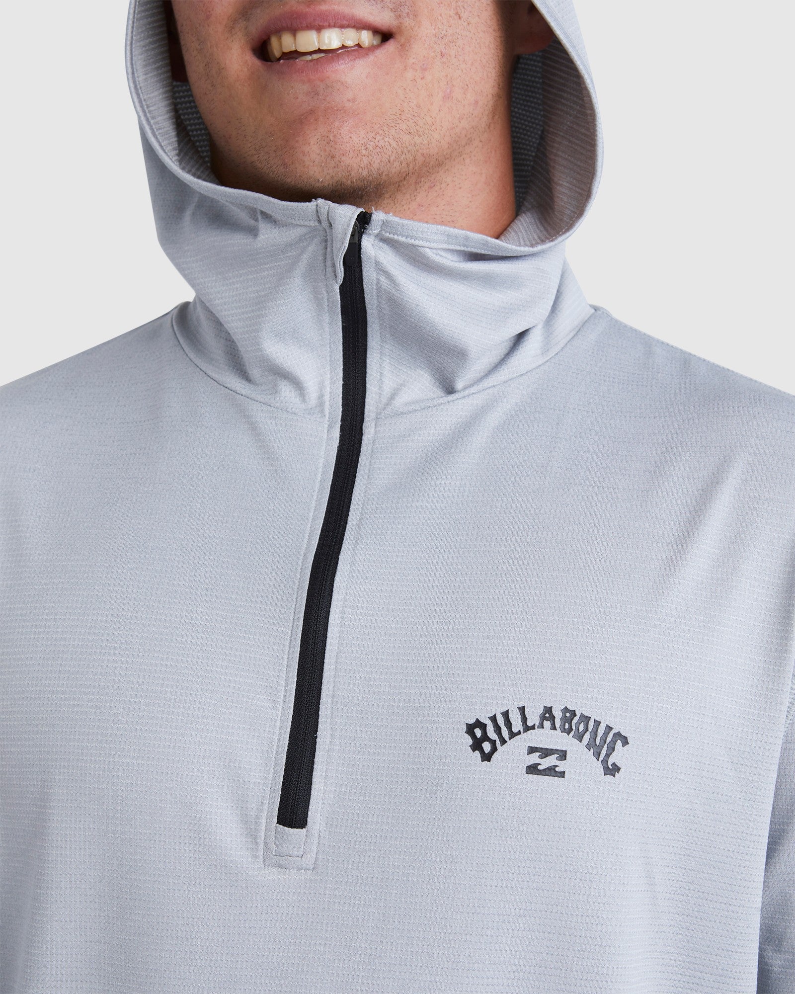 Mens Shoreline 1/4 Zip Hood Long Sleeve Rash Vest