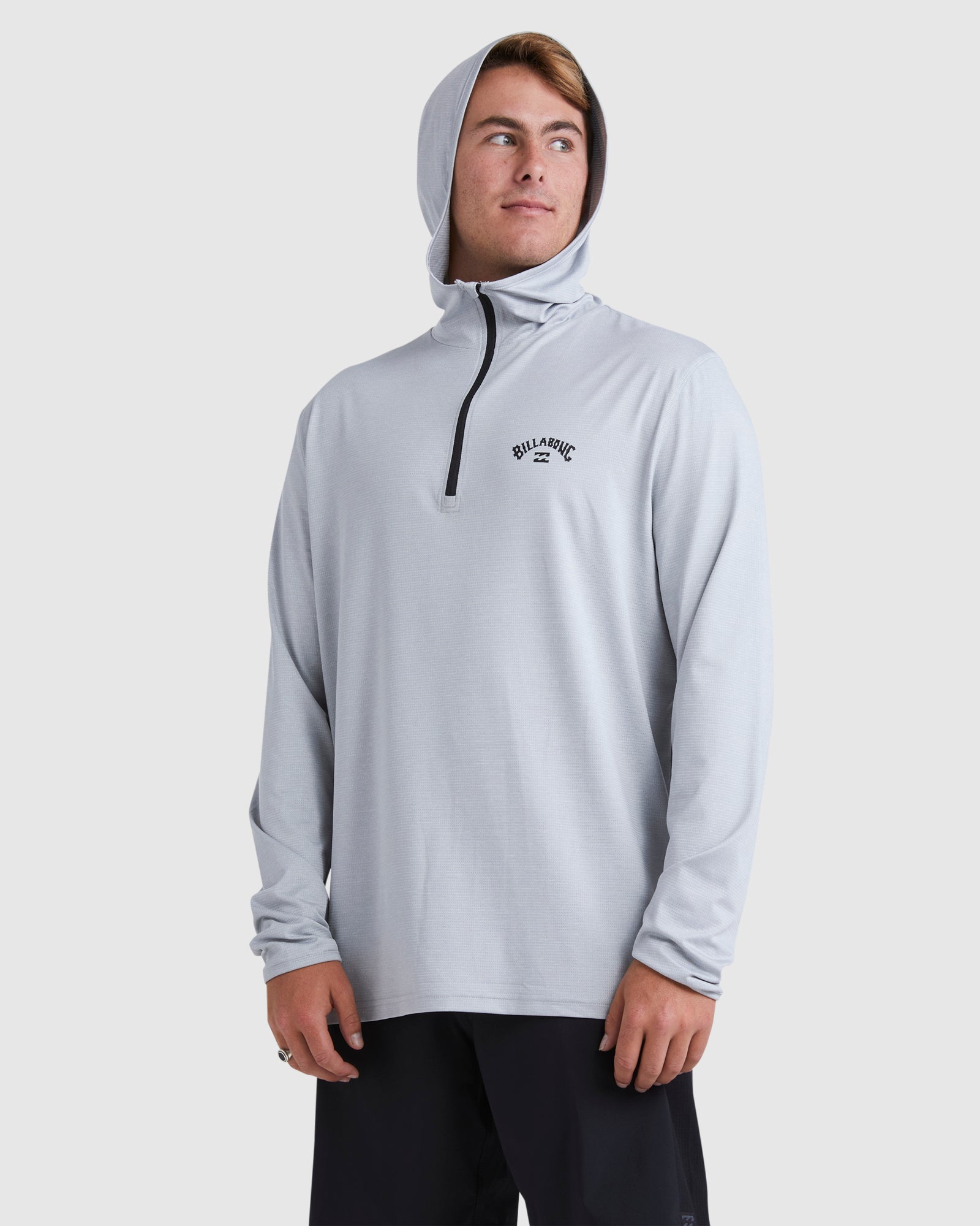 Mens Shoreline 1/4 Zip Hood Long Sleeve Rash Vest