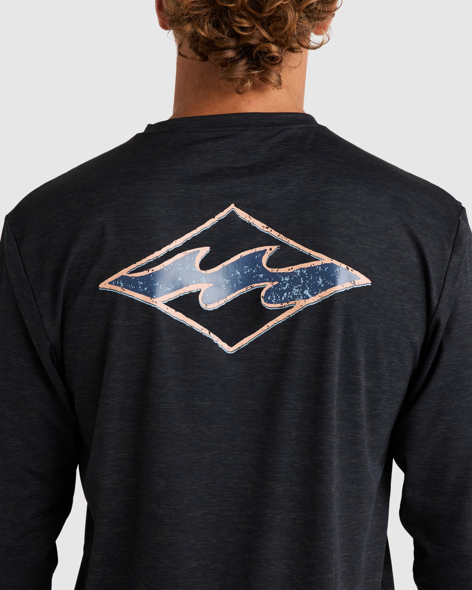 Mens Diamond Shoreline Long Sleeve Rash Vest