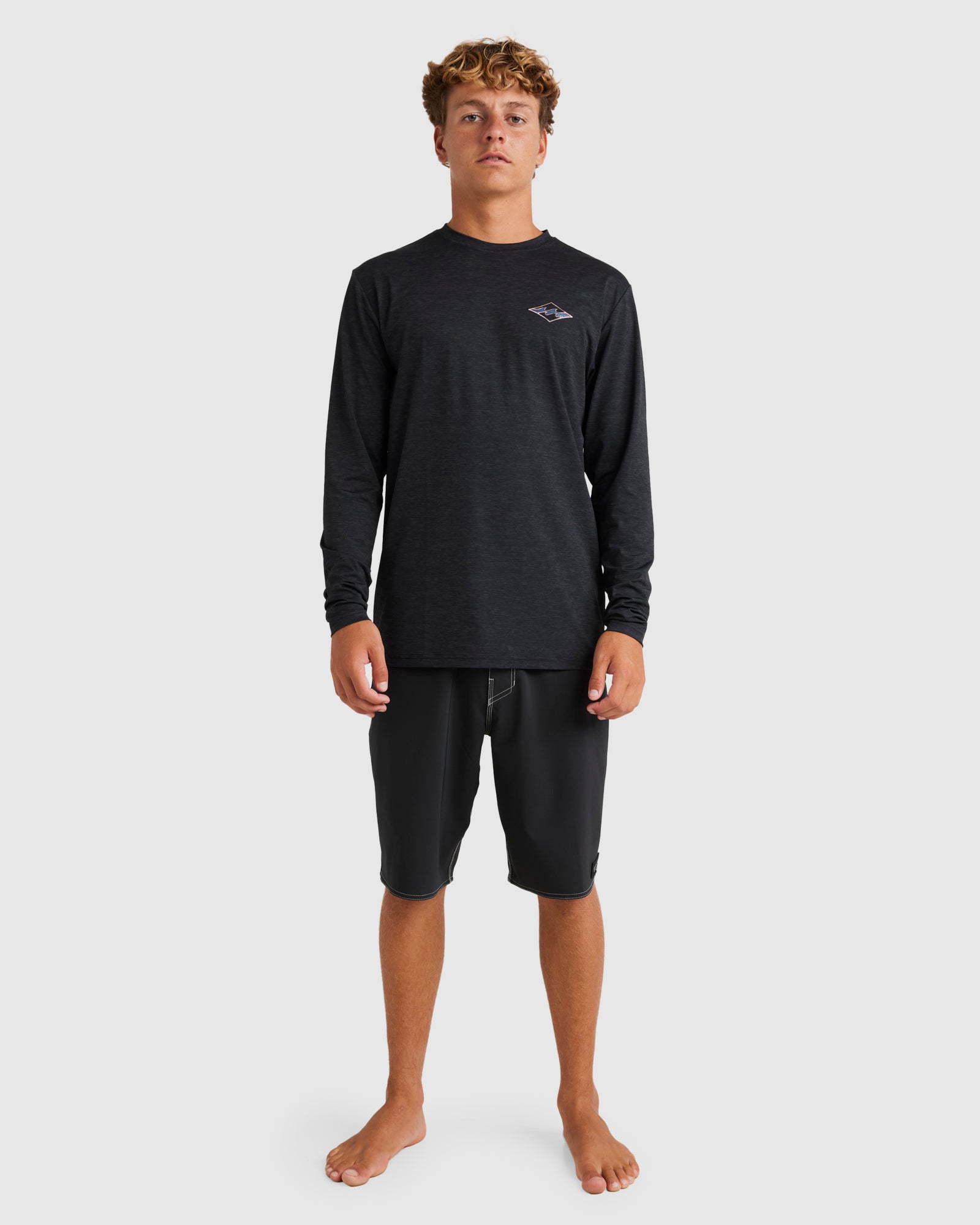 Mens Diamond Shoreline Long Sleeve Rash Vest