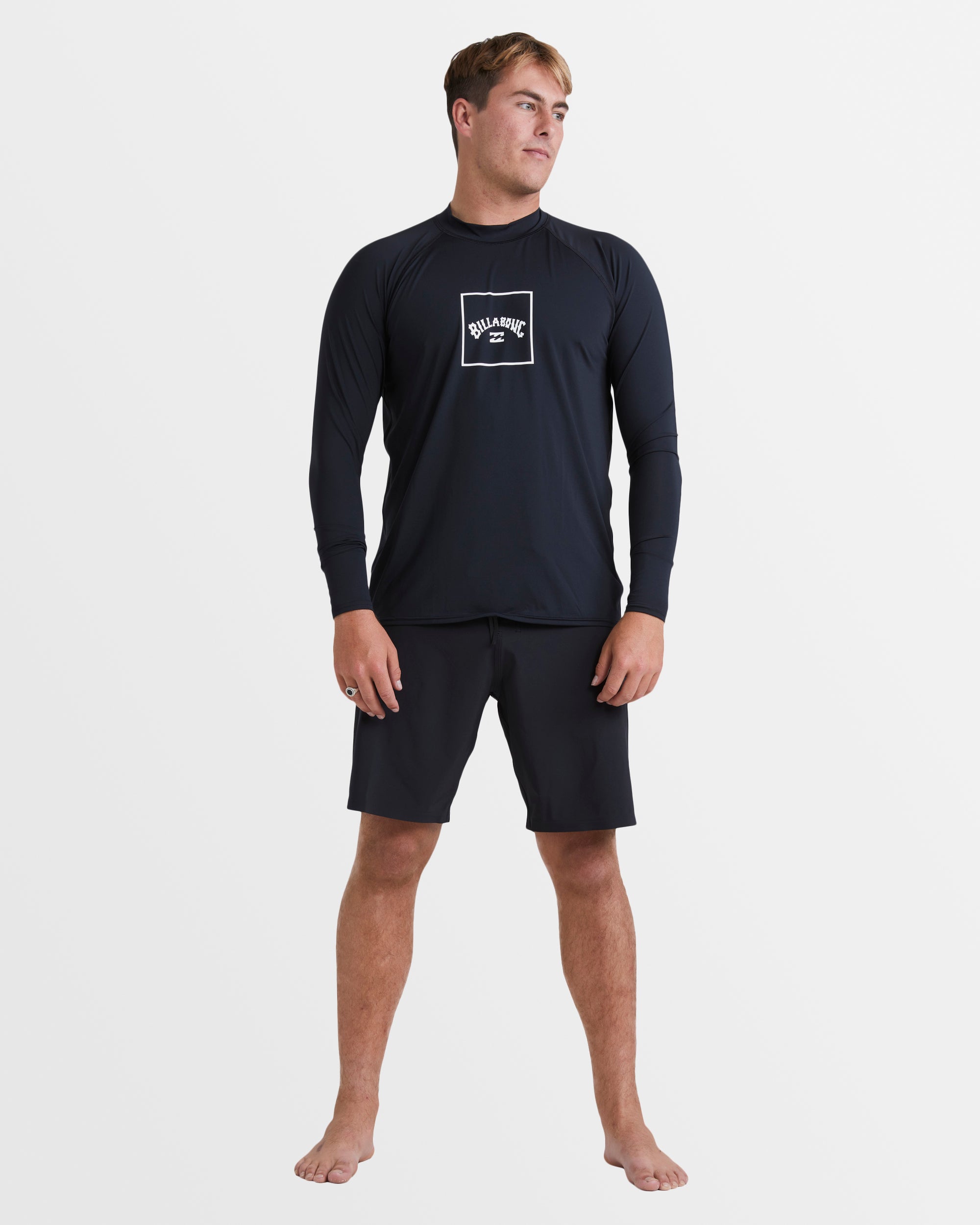 Mens Boxed Arch Regular Fit Long Sleeve Rash Vest