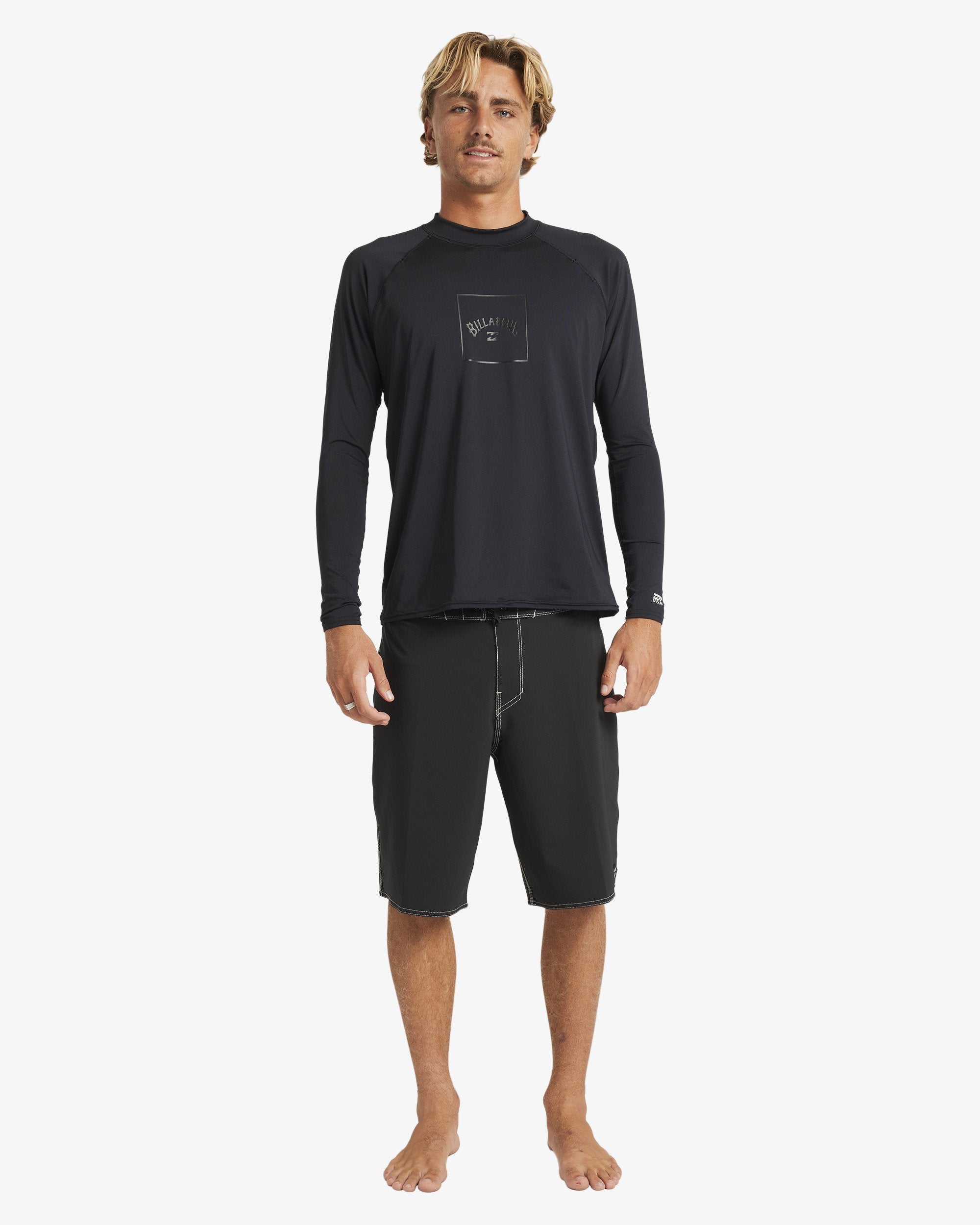Mens Boxed Arch Regular Fit Long Sleeve Rash Vest