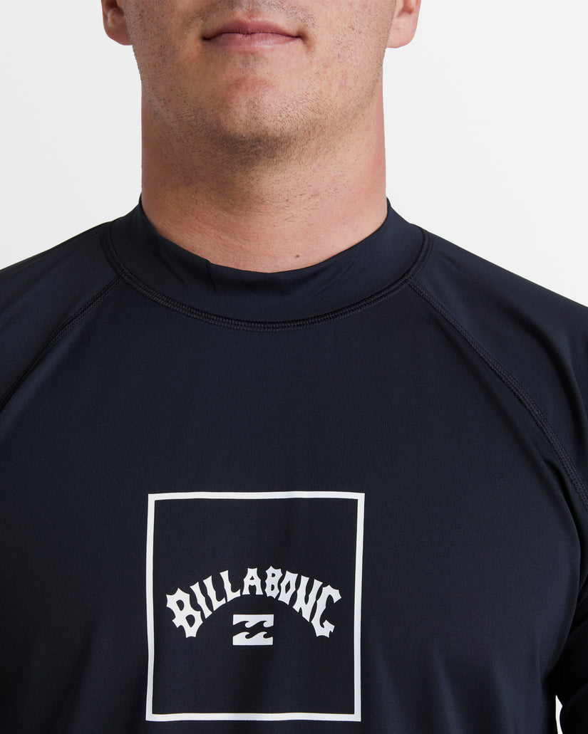 Mens Boxed Arch Rash Vest BLACK Billabong AU