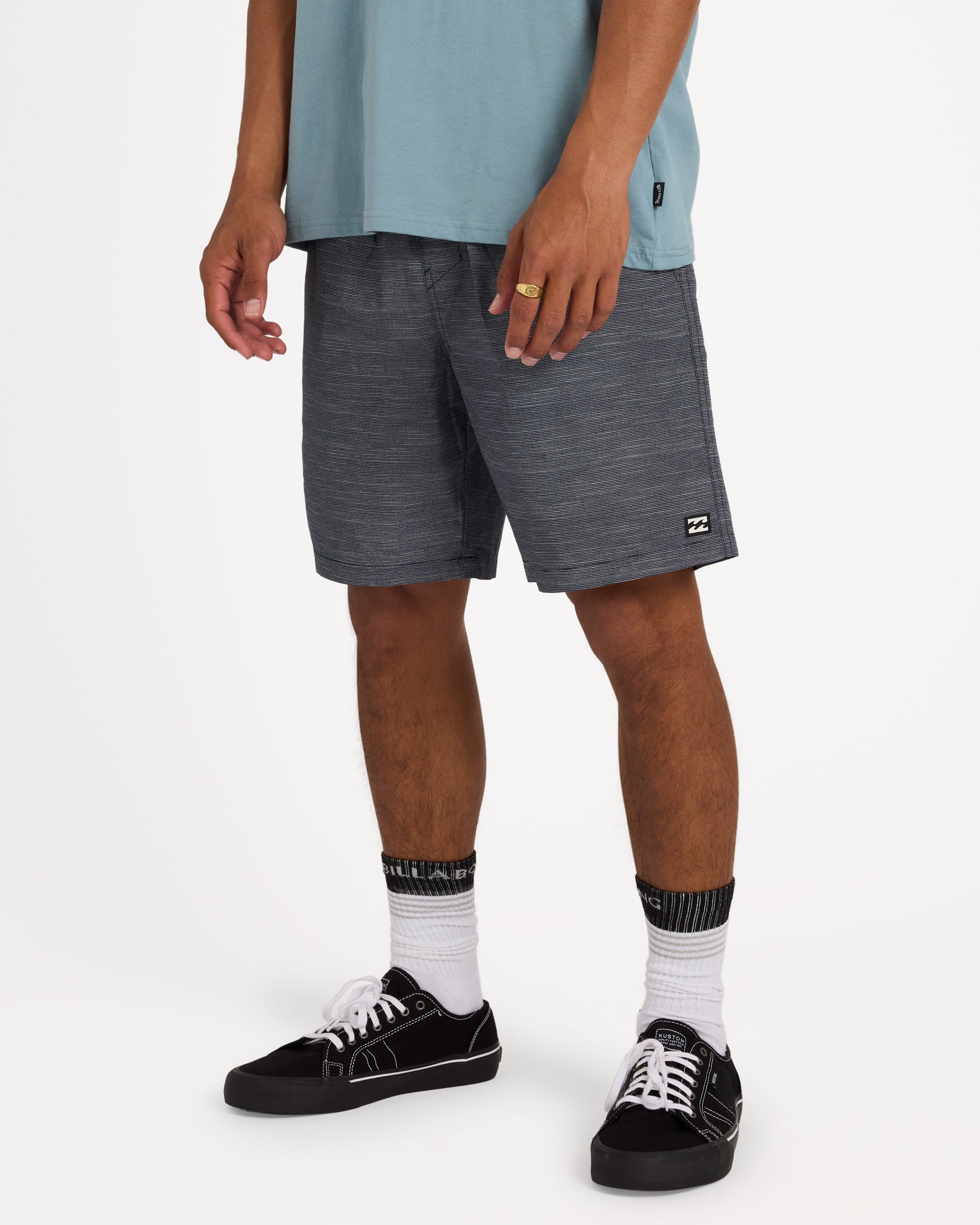 Mens Slub Elastic 21" Shorts