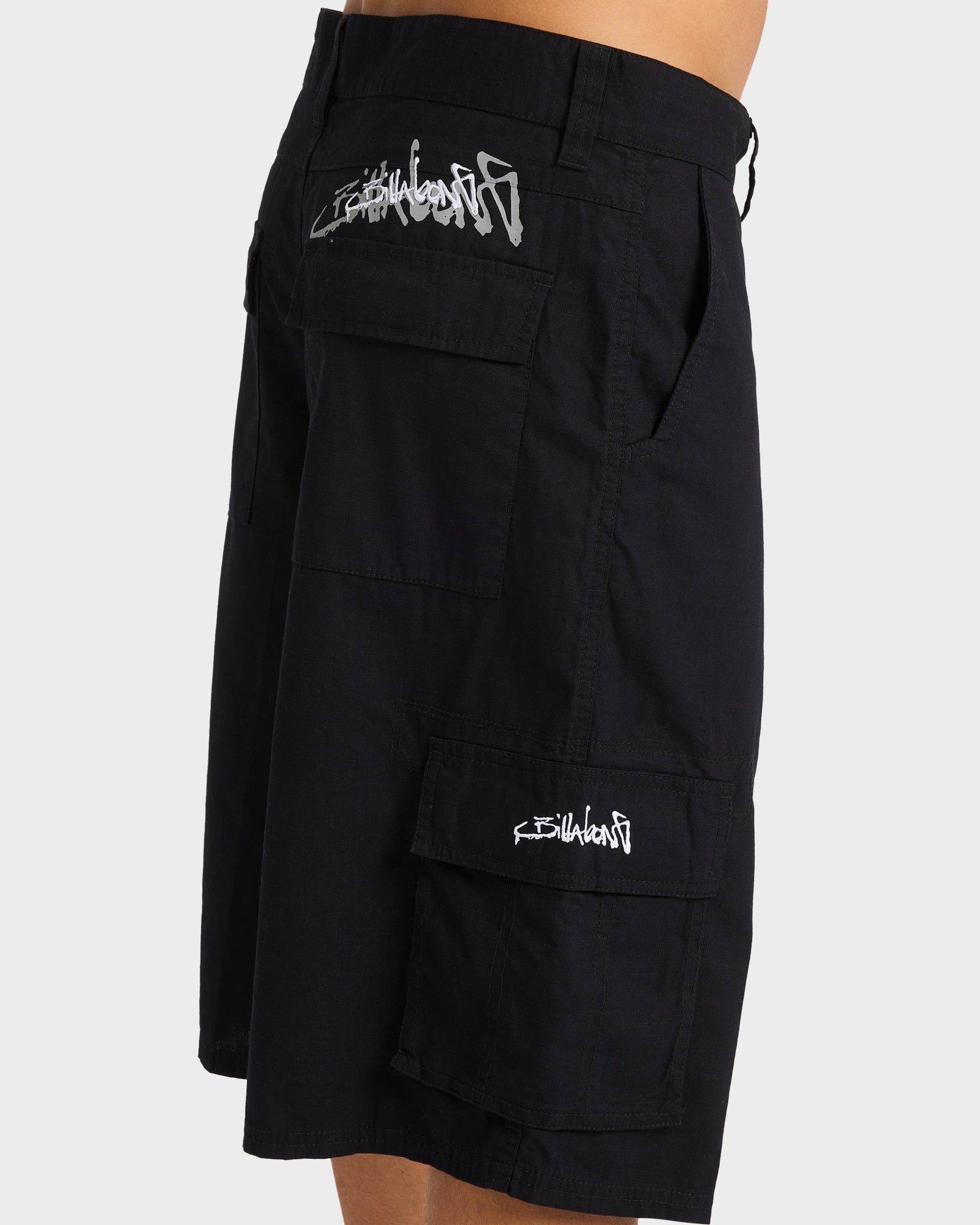 Mens Script Cargo Shorts